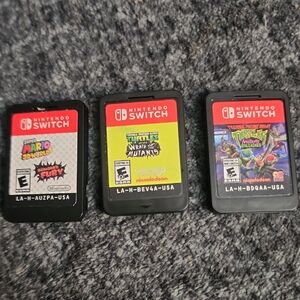 Nintendo Switch Game Cartridge Trio: Mario 3D, Teenage Mutant Ninja Turtles
